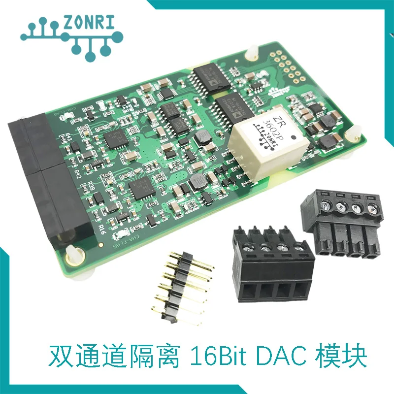 Dual Channel Geïsoleerde 16 Bit Dac Module Vier Draad Spanning Compensatie Dac8562/8563