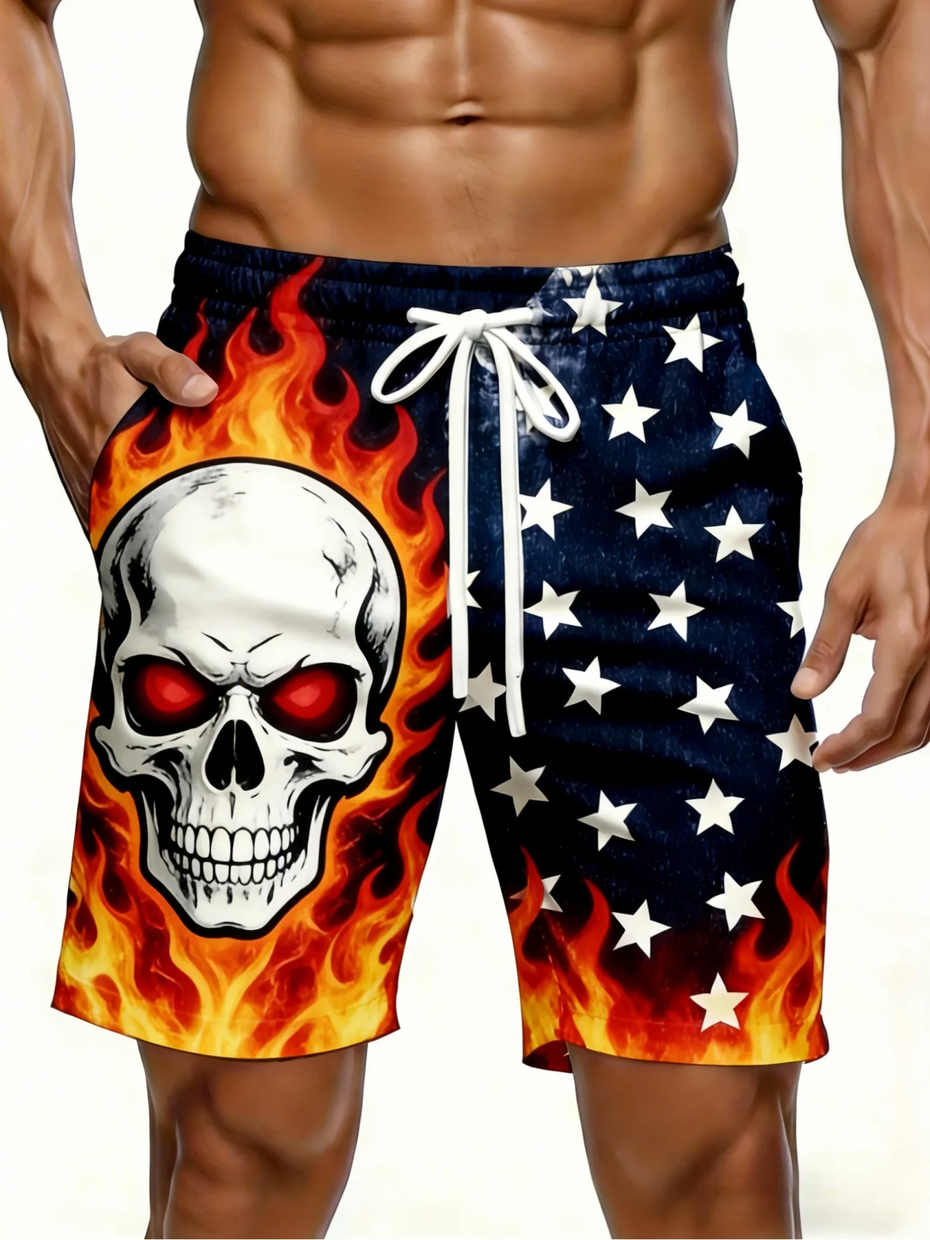 2026 Retro Halloween Fun Scarecrow Shorts for Men and Children, Grimace Pumpkin Loose Casual 3D Beach Shorts