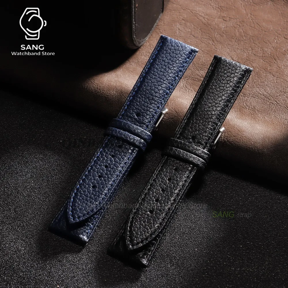 10mm 12mm 14mm 16mm 18mm 20mm 22mm Litschi-Muster Leder-Uhrenarmband Ersatz-Armband für Herren und Damen Sport-Uhrenarmband – Detail 6
