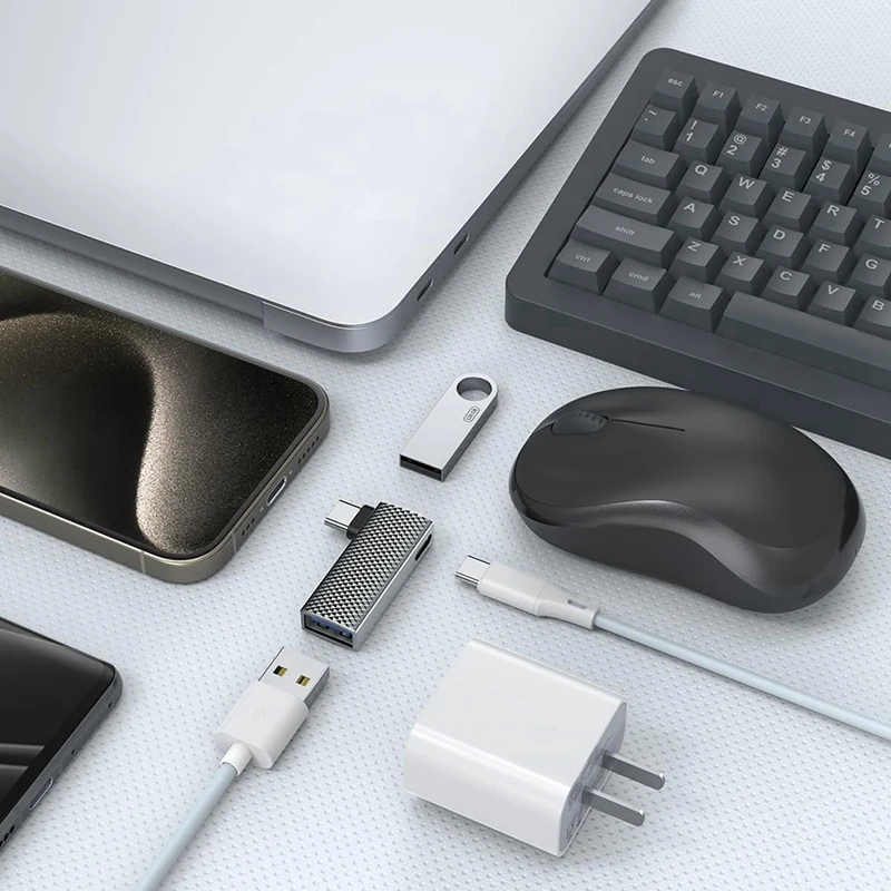 Adaptador Smart-2 en 1 USB C a USB 3,1 con puerto de carga tipo C de 100W, convertidor OTG Thunderbolt 4/3 para Steam Deck, Rog Ally