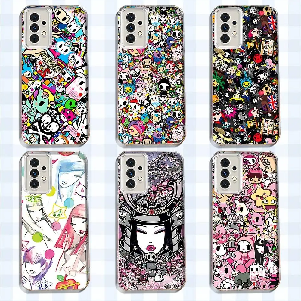 

Japan T-Tokidokis cartoon Phone Case For Samsung S30,S25,S24,S23,S21,S22,S20,S10,5G,FE,lite,PIus,Ultra Transparent Cover