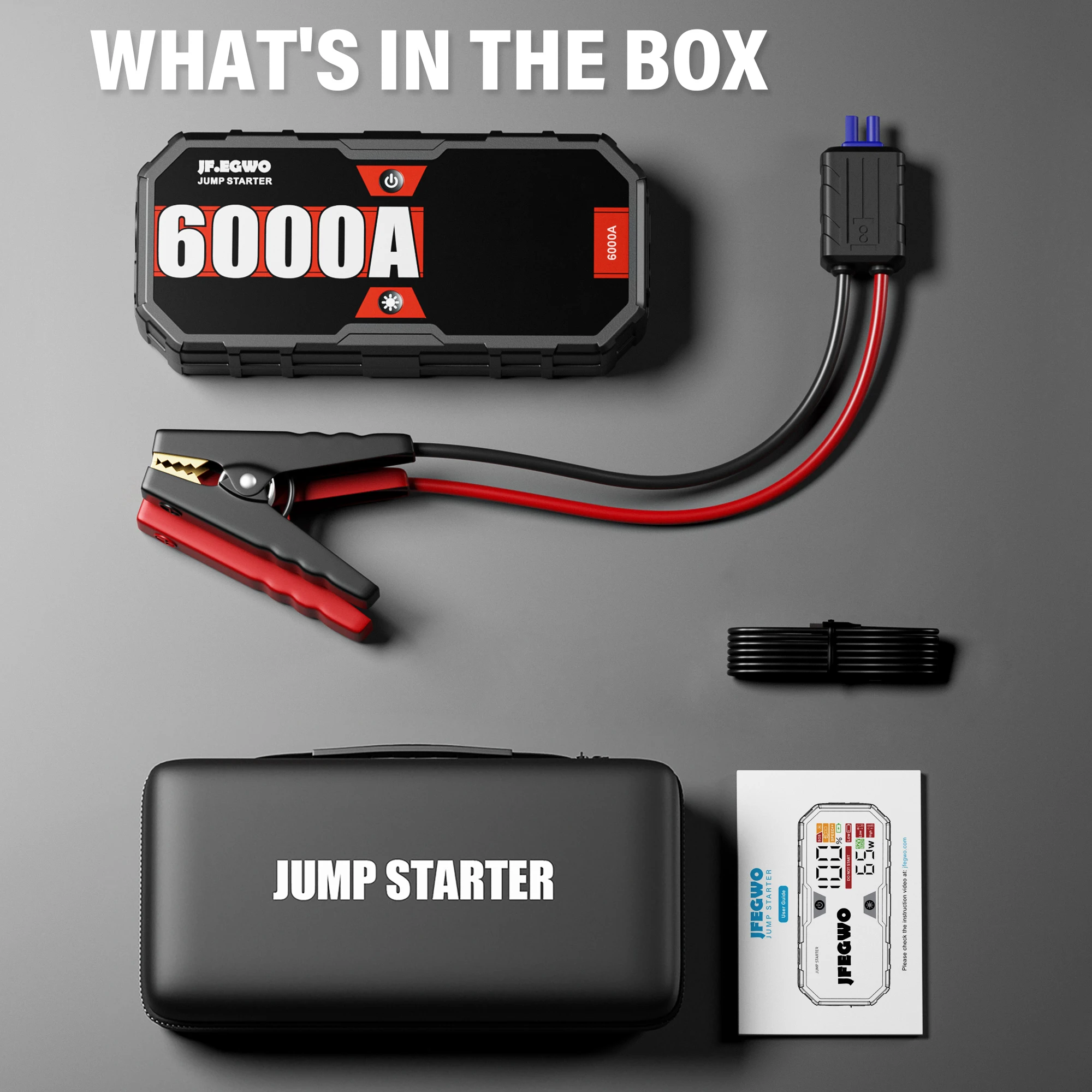 30000 mAh Auto 6000A Tragbare Starthilfe Mit Power Bank Schnelle Ladung PD65W 12 V Auto Batterie Ladegerät Booster Start gerät