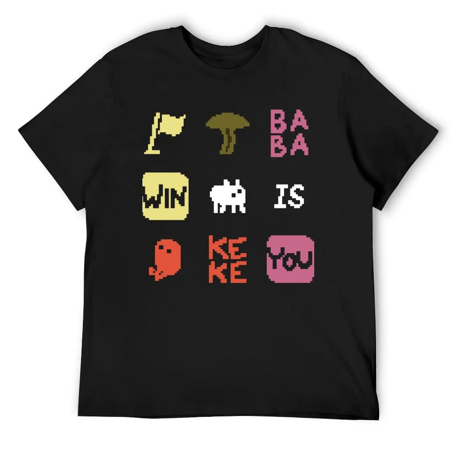 

Baba is You Grid T-Shirt oversized graphic tee cute tops mens workout shirts