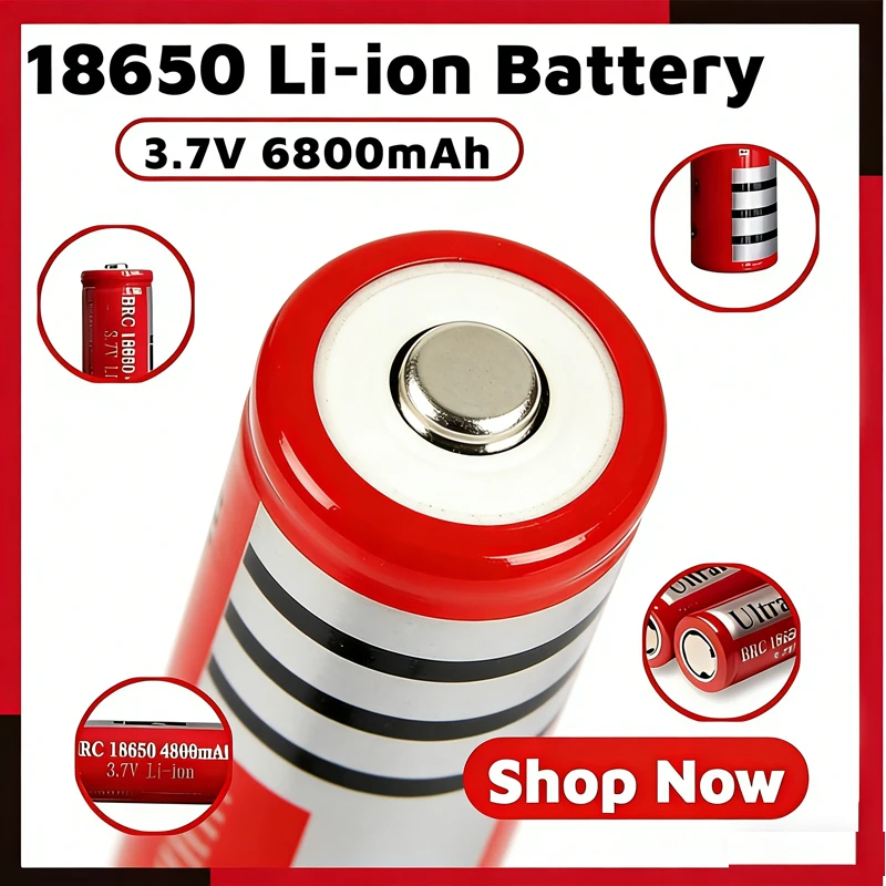 

High Capacity 18650 rechargeable lithium-ion battery 3.7V 4200mAh suitable for LED flashlights, headlights, laser lights