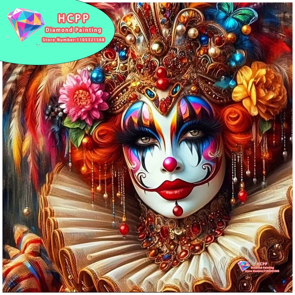 Joker Porträt Diamant-Malerei Set Quadratische Runde Diamanten 5D DIY Mosaik Handgemachte Kunst Einzigartiges Exquisites Geschenk Handwerk Heimdekoration