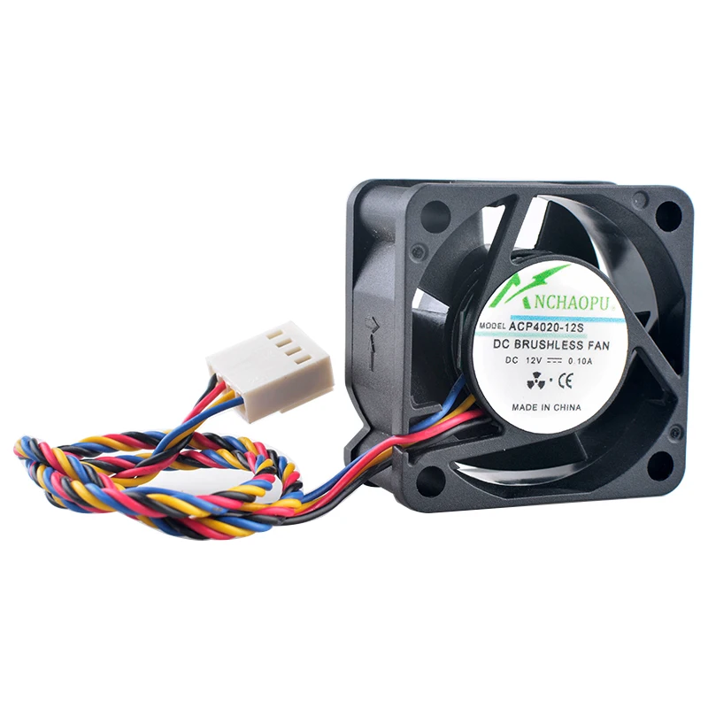 ACP4020-12S 4cm 40mm wentylator 40x40x20mm DC12V 0.10A 9000rpm 4pin podwójne łożysko kulkowe szybki wentylator chłodzący do obudowy procesora