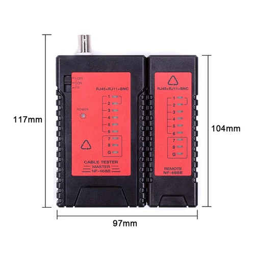 Imagen 2 del producto NOYAFA NF-468B Probador de cables de red RJ45/ RJ11/ BNC (3 en 1) Probador multifunción Herramienta de cables de prueba automática