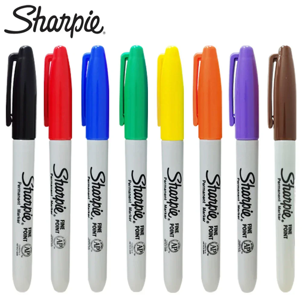 

8 Colors Sharpie Permanent Marker Pen Industrial Dust-Free Marker 1.0mm Laboratory Tattoo Pen Art Stationary Supplies