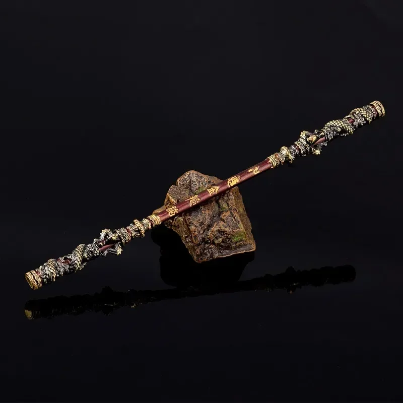 22cm Stalowe Słońce Wukong Cudgel Prawdziwy Rozmiar Mit Wukong Broń Monkey King Japońska Katana Mini Żelazny Miecz Samurajski Zabawka Dziecięca