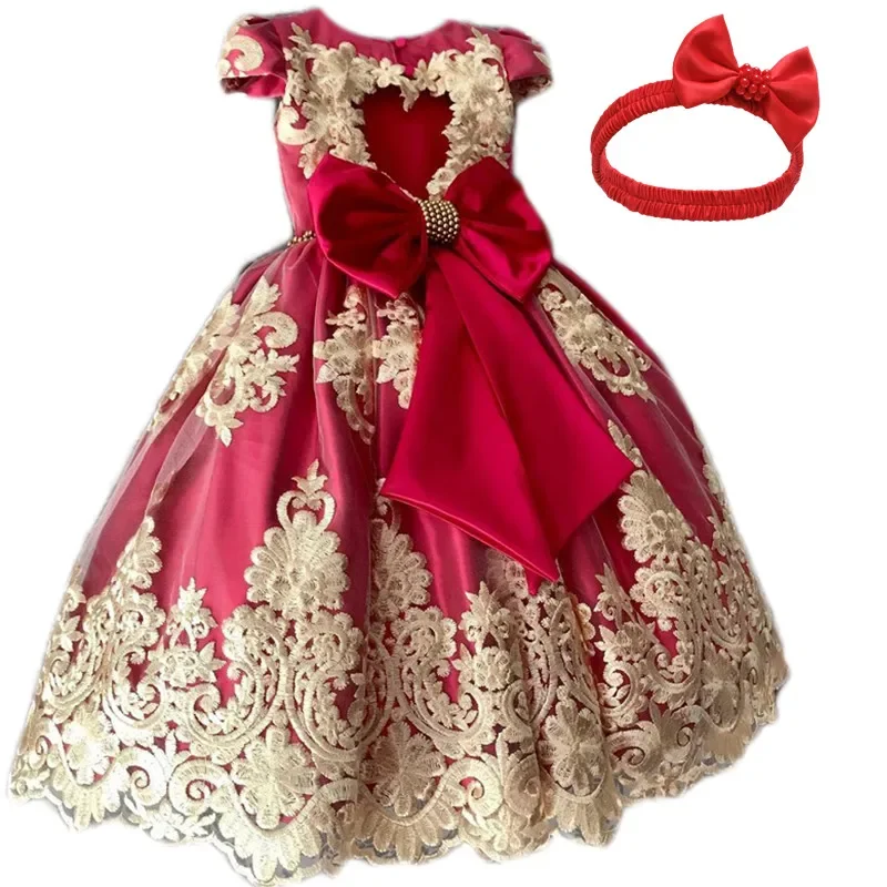 Baby Girl Dress 1 Year Birthday 3 6 9 12 18 24 Months Toddler Girl Clothes Lace Christening Gown Princess Infant Party Dresses