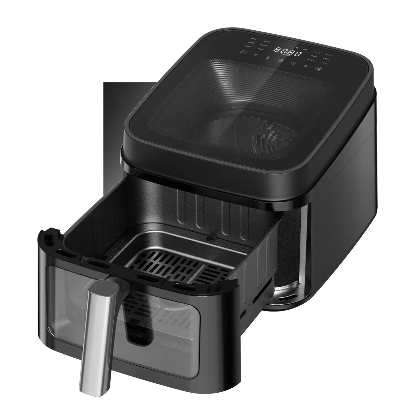 New 7L Top‑View Window Digital Air Fryer High‑Tech Multifunctional Oil‑Free Kitchen Cooking Appliance
