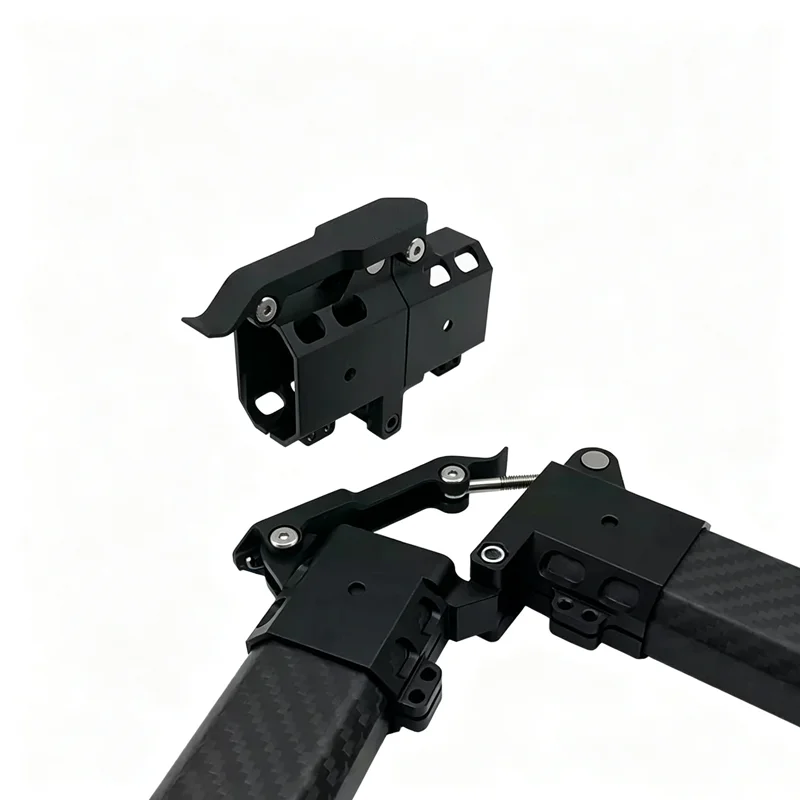 Octagonal tube clamp 25X38mm aluminum alloy octagonal drone arm carbon fiber tube base flat folding horizontal folding piece