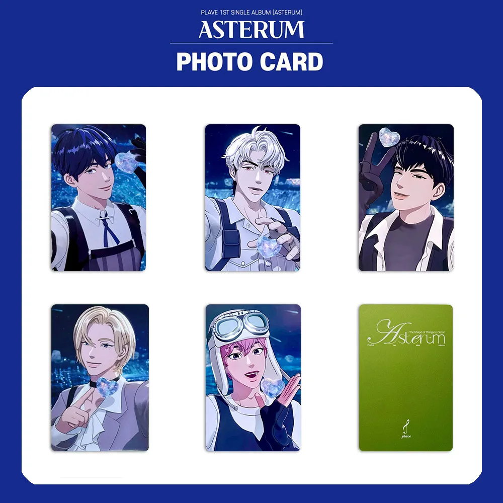 Tarjetas fotográficas de Kpop Ido PLAVE Lomo, de Asterum134-1 fototarjetas, tarjeta de fotos de oliva, postal para colección de fanáticos, 5 unids/set