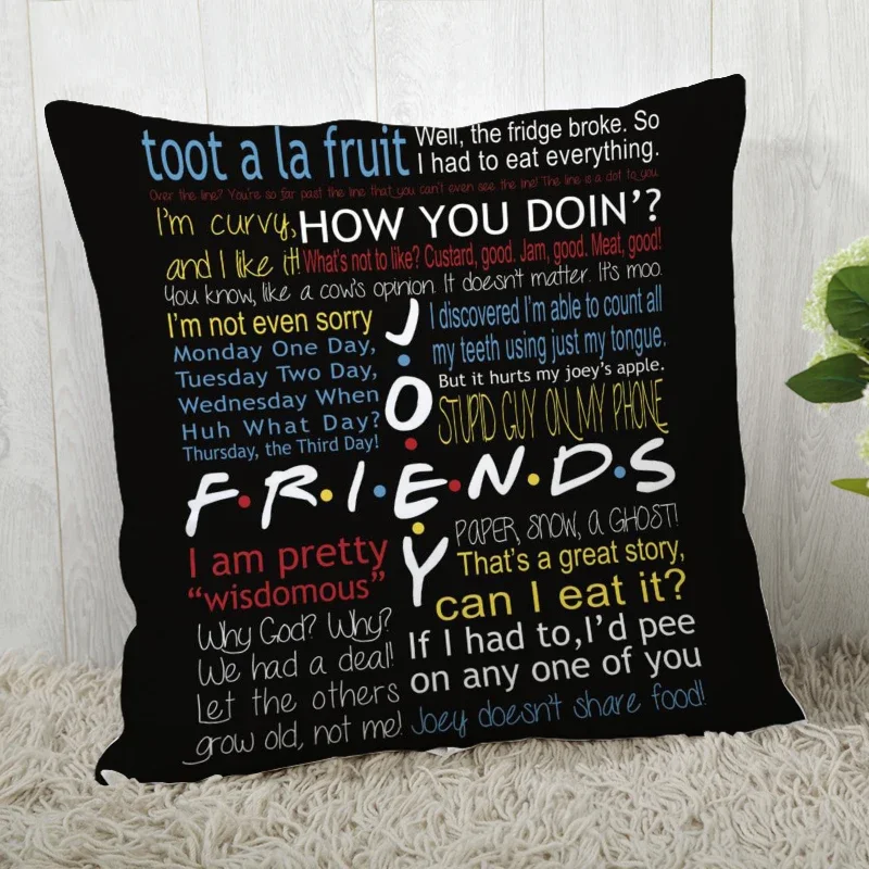 Two Side Friends TV Show Pillow Cover Customize Pillow Case Modern Home Decorative Pillowcase For Living Room 45X45cm,40X40cm