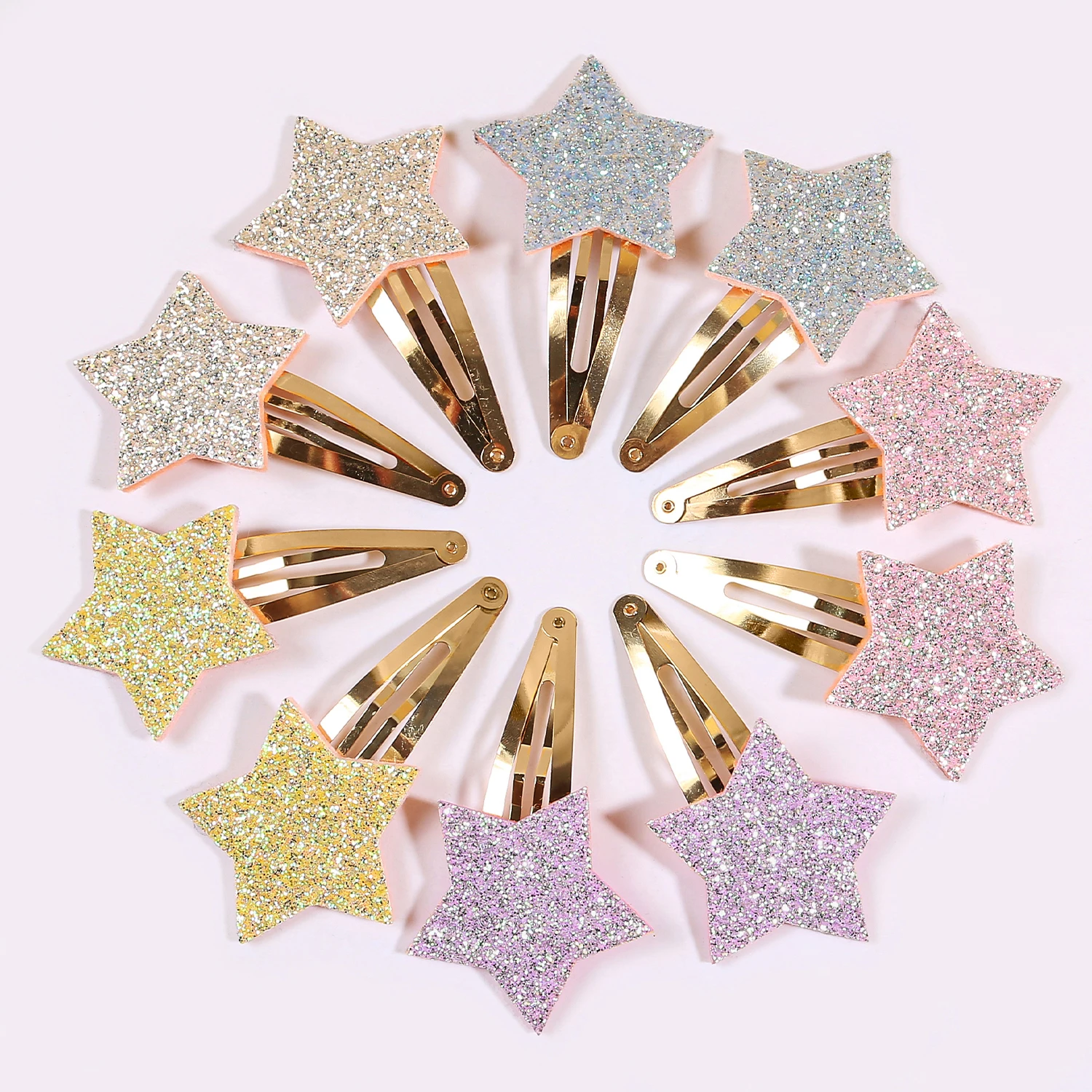 

10pcs Sparkly Star Hair Clips Girls Hairpins Glitter Star Shaped Hair Clips Children Kids Headwear Hair Accessories