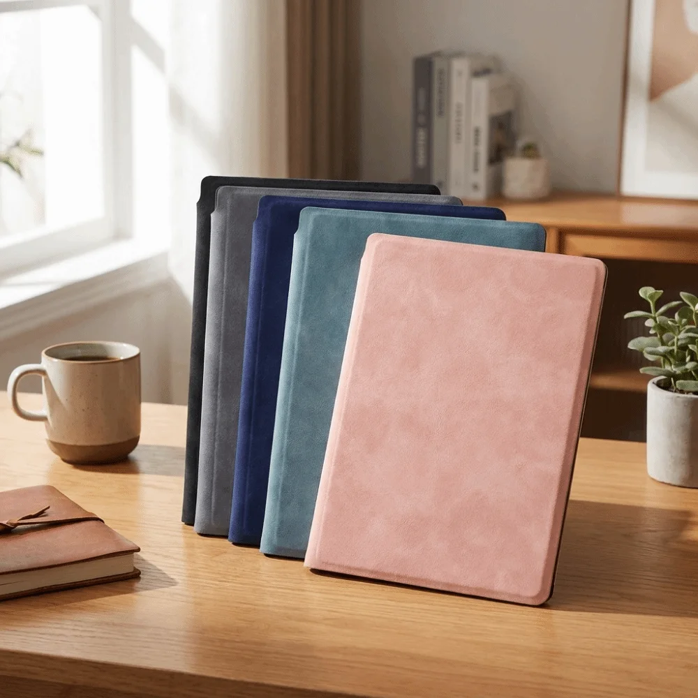 Draft Notebook PU Leather Cover Whiteboard Set Erasable PVC Reusable Notebook A5 Size Marker Pen Memo Notepad Daily Notes
