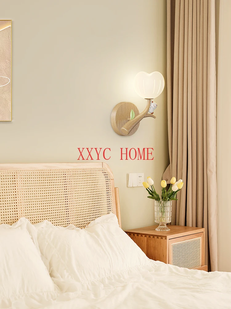 

Wall Lamp Creative Branch Warm Atmosphere Cartoon Creative Bear Children's Room Bedroom Bedside Lamp