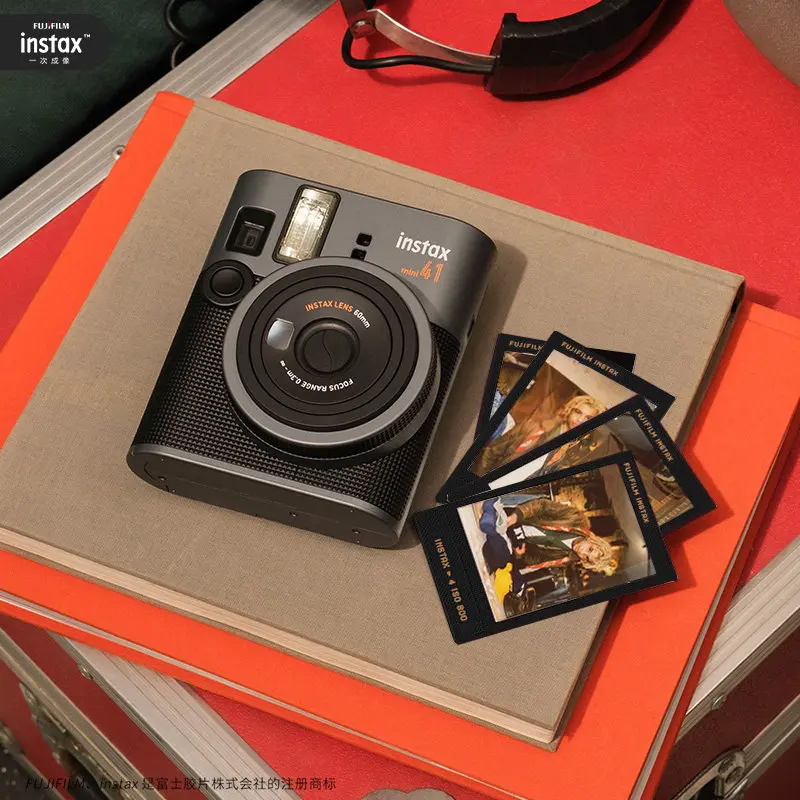 Original Fujifilm Instax Mini 41 Mini cámara de película instantánea negro y papel de película fotográfica Fuji/película de borde blanco Fuji Ffilm ﻿   ﻿