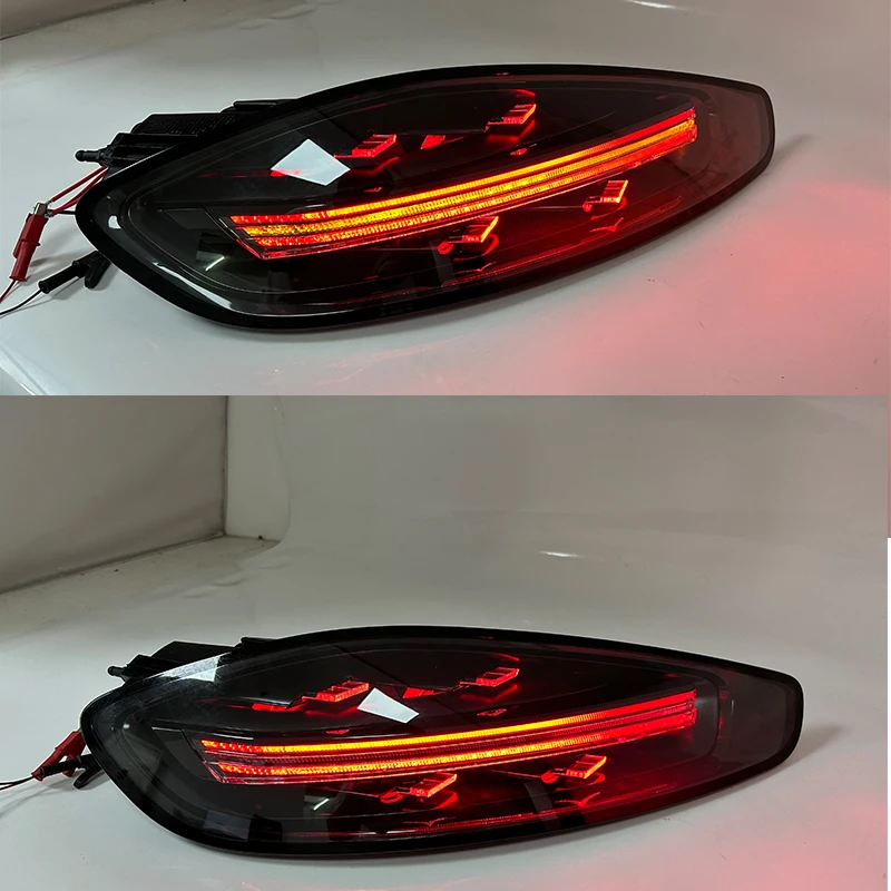 LED Taillights For Porsche 718 GTS 2013-2019 black Rear Taillight Turn Signal Lamp Car Accessories plug and play Tail Rear Light