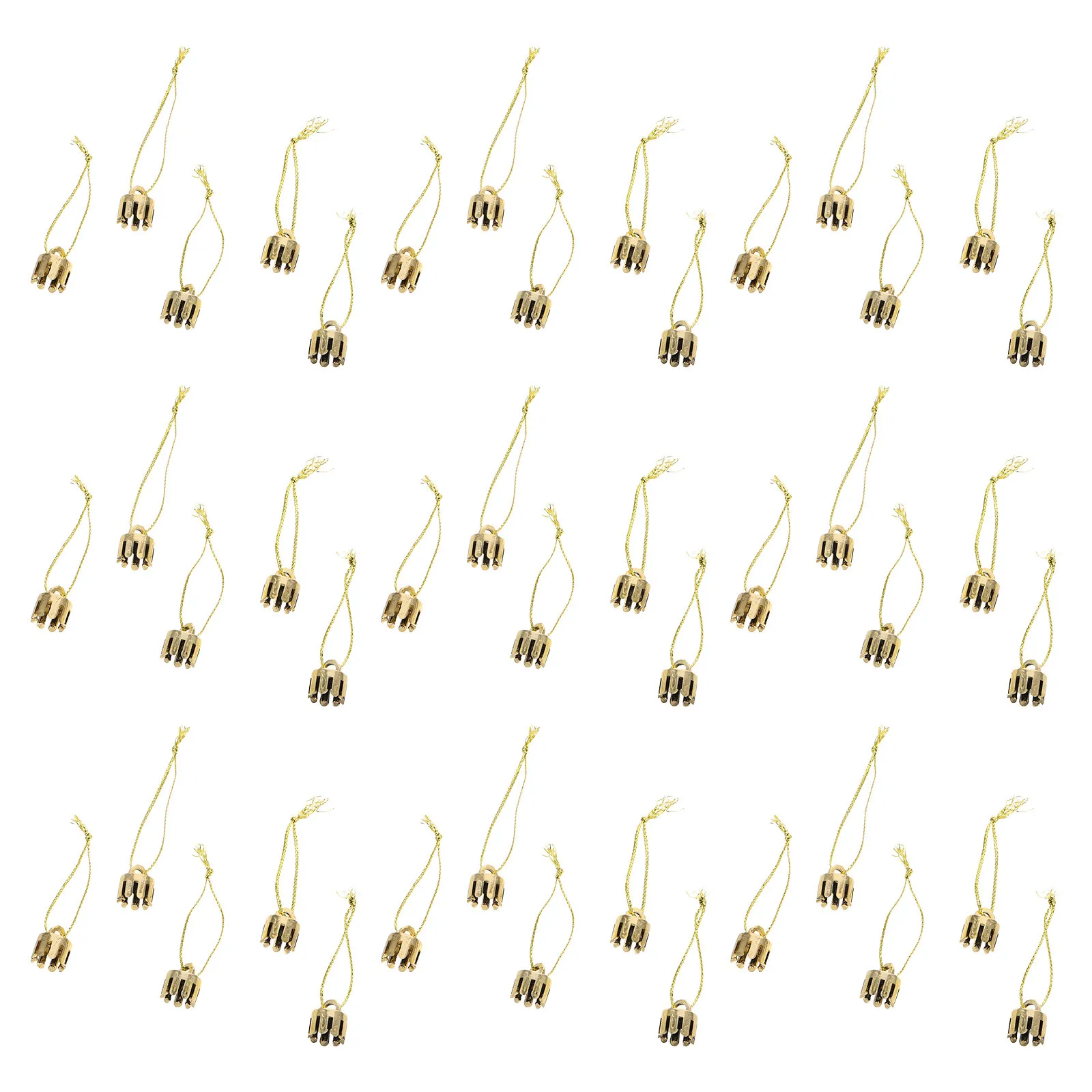 

1000pcs Christmas Ball Caps 1.2Cm Gold Plastic Replacement Ornament Tops For Glass Ceramic Porcelain Baubles Holiday Decor Party