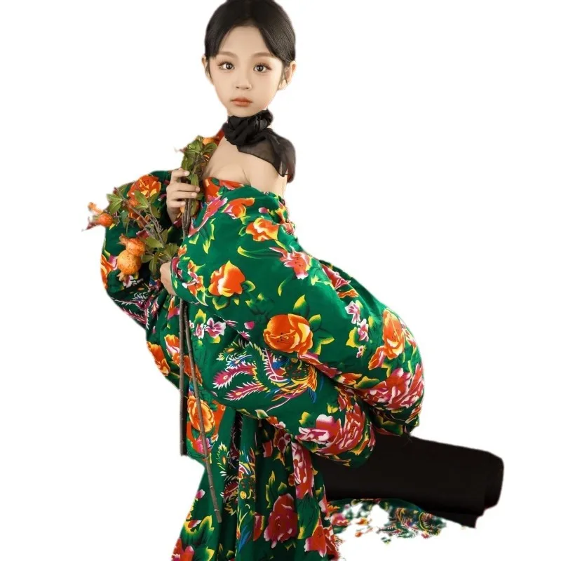 أزياء الفتيات شمال شرق زهرة كبيرة المنصة أزياء التصوير الفوتوغرافي للأطفال المدرج المنصة المد الوطني قاطرة الدوبامين