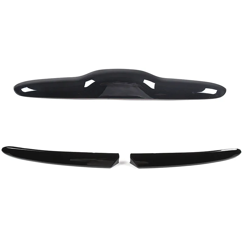 Voor Fiat 500 2010-2023 ABS Glossblack Auto Front embleem side trim strip Achterklep Handvat Decoratieve Strip Sticker Auto accessoires
