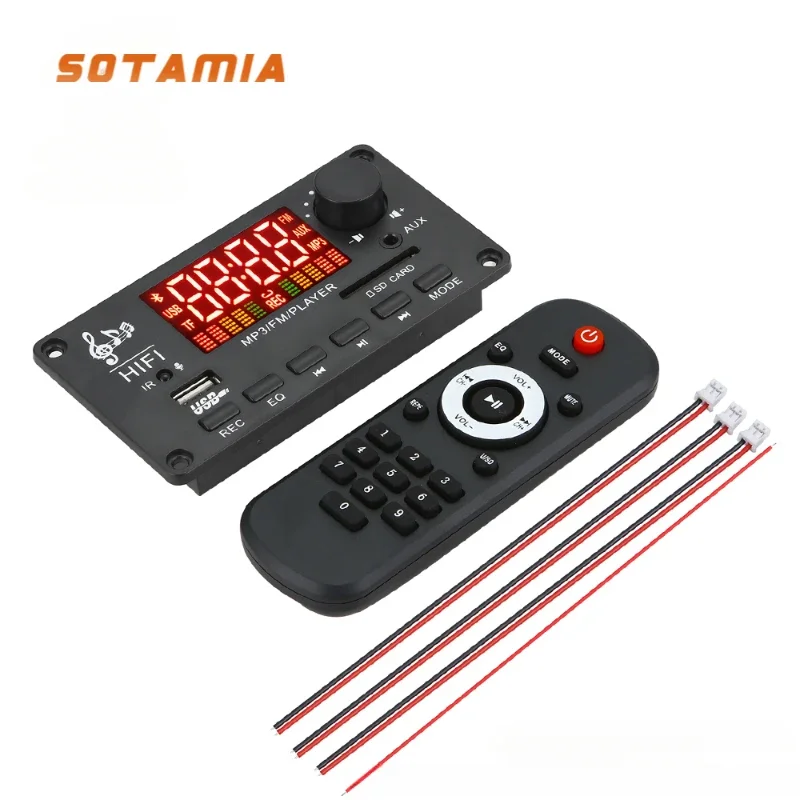 

SOTAMIA 100W Hifi Stereo Bluetooth Amplifier 50Wx2 Lossless Audio Decoder USB TF Card Mp3 Decoding Board Power Speaker Amplifier