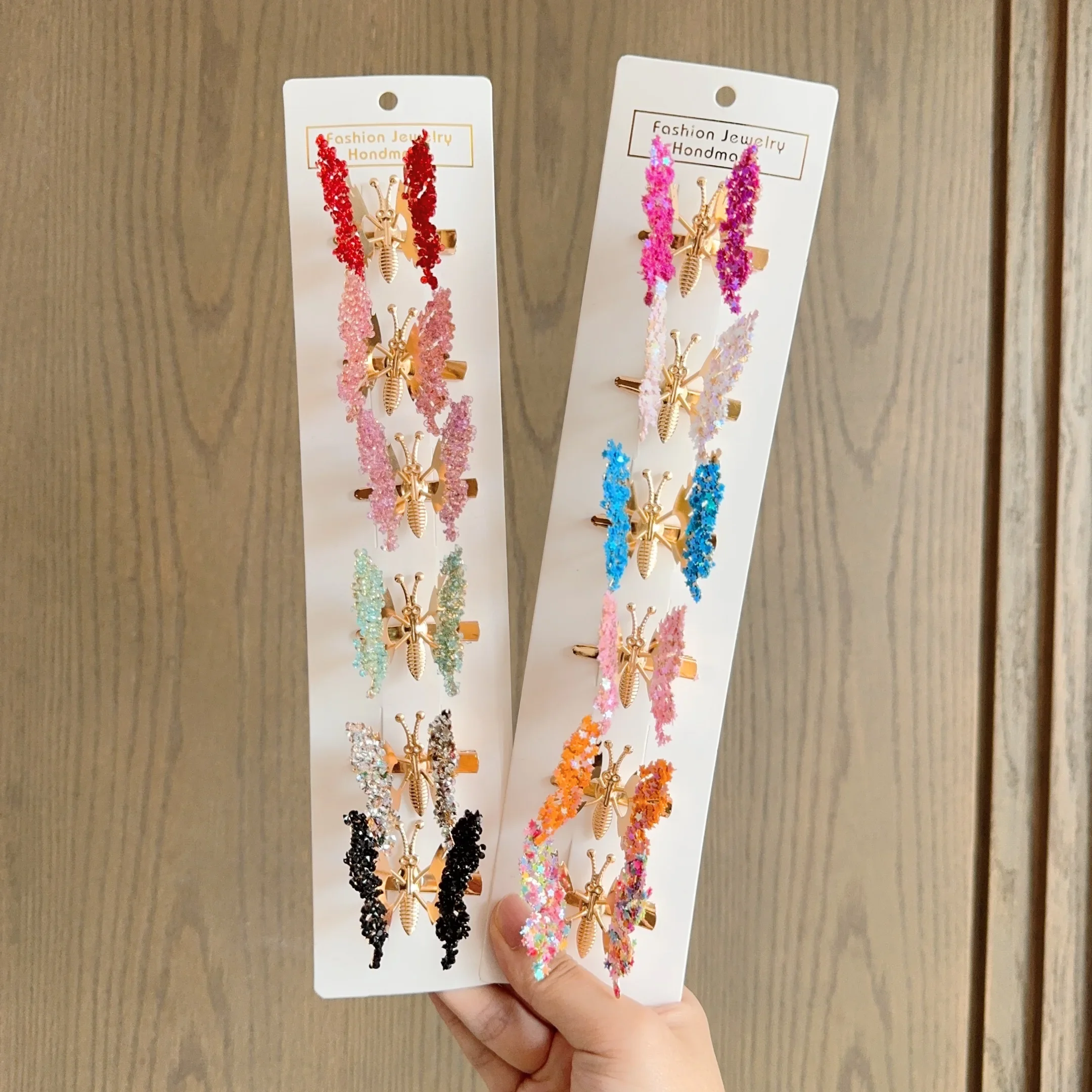 6PCS Elegant Tassel Butterfly Hairpin Female Retro Accessories Trembling Side Clip Moving Butterfly Headdress Party Jewelry Gift