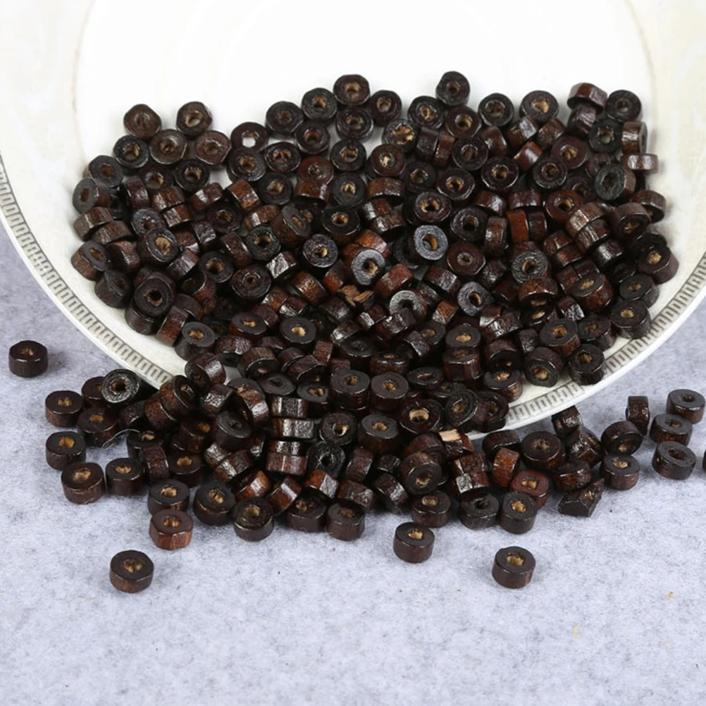 

500pcs Wood Beads Brown Spacer DIY Jewelry Making Kits Lightweight Bracelet Earrings Projects Accessories Gifts