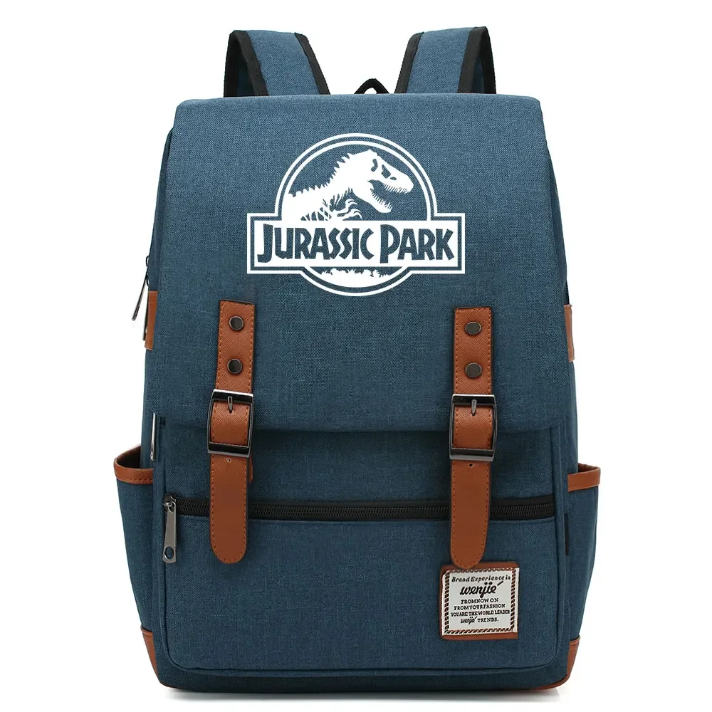 B3303  Fashion Dinosaur Jurassic Park World Buckle Children School bag Teenagers Student Schoolbags Women Bagpack Men Backpack