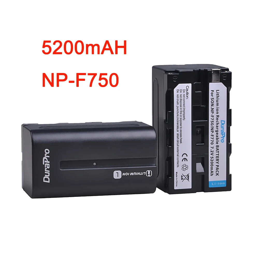 

DuraPro 2/4PCS 5200mAh NP F750 NP F770 NP-F750 Battery Akku for Sony NP F970 F960 F550 F570 QM91D CCD-RV100 TRU47E