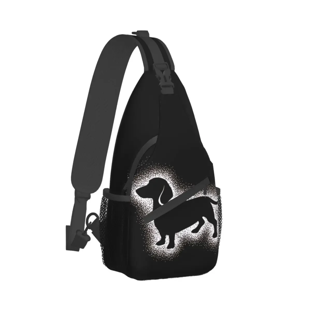 Dachshund Pet Dog Crossbody Bag Sports Splatter Chest Bag Unisex Women Man Fashion Shoulder Backpacks Travel