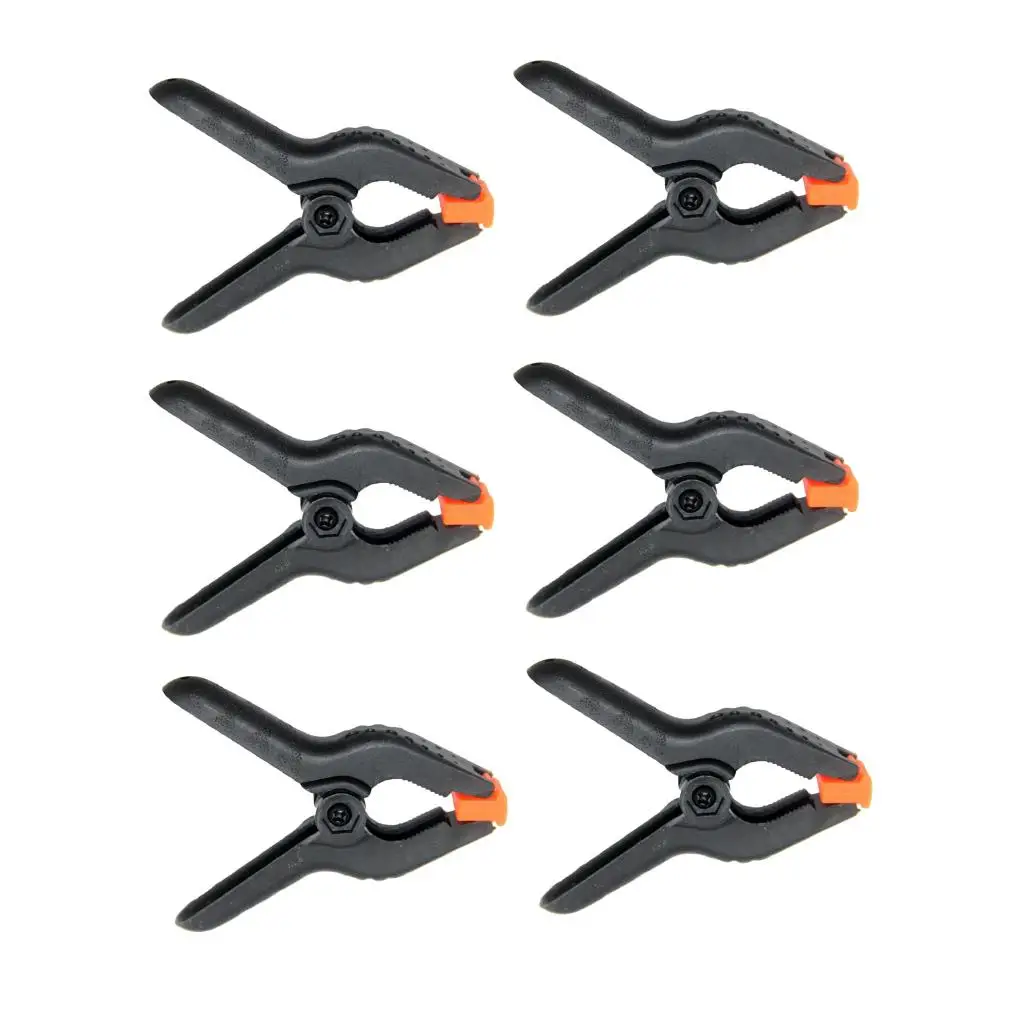 Photography Background Clip Heavy Duty Nylon a Shape Clamps Plastic Spring Clips for Craft Projects and Studio Sets of 6