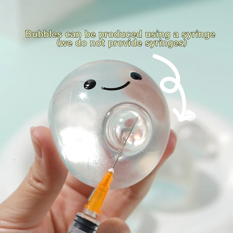 Giocattolo Squishy di cristallo trasparente Kawaii Morbido Fufu Frutta Sensoriale Agitarsi Palla di gelatina per alleviare lo stress Forma realistica Giocattolo da spremere