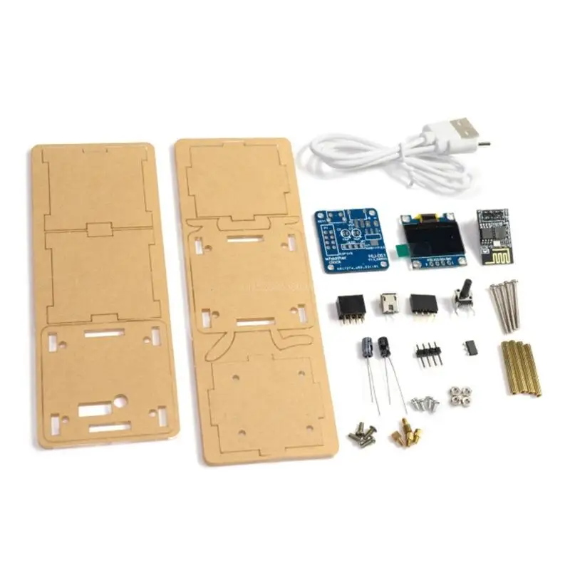 DIY Digital Electronic Clock 2.4G WIFI Alarm Clock Soldering Practice Learning Time/Temperature Display