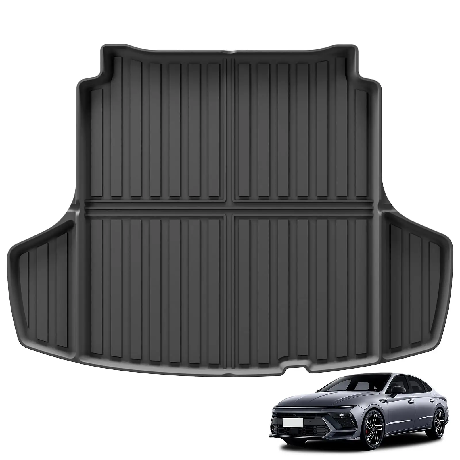 

All-Weather TPE Trunk Mat For 2021–2026 Kia K5 And 2020–2026 Hyundai Sonata N-Line Hybrid Custom Fit Cargo Liner