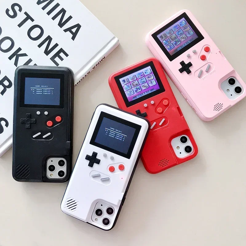 36 Classic Retro Reliver Stress Gameboy Phone Case for IPhone 13 14 15 16 Pro Max 12 11 XR X 8 7 Plus IPone 16Pro Game Boy Cover