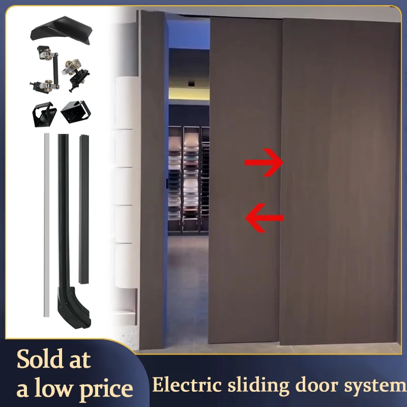 Electric Inner Push Door Bus Sliding Door Hanging Slide Track Partition Plane Invisible Track Sliding Door Hardware Accessories