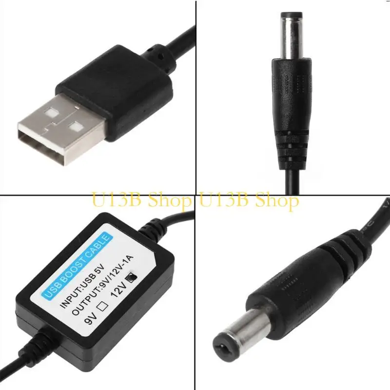 U13B 1m USB Cable 5V to 12V Step UP Module Converter Adapter Cabl