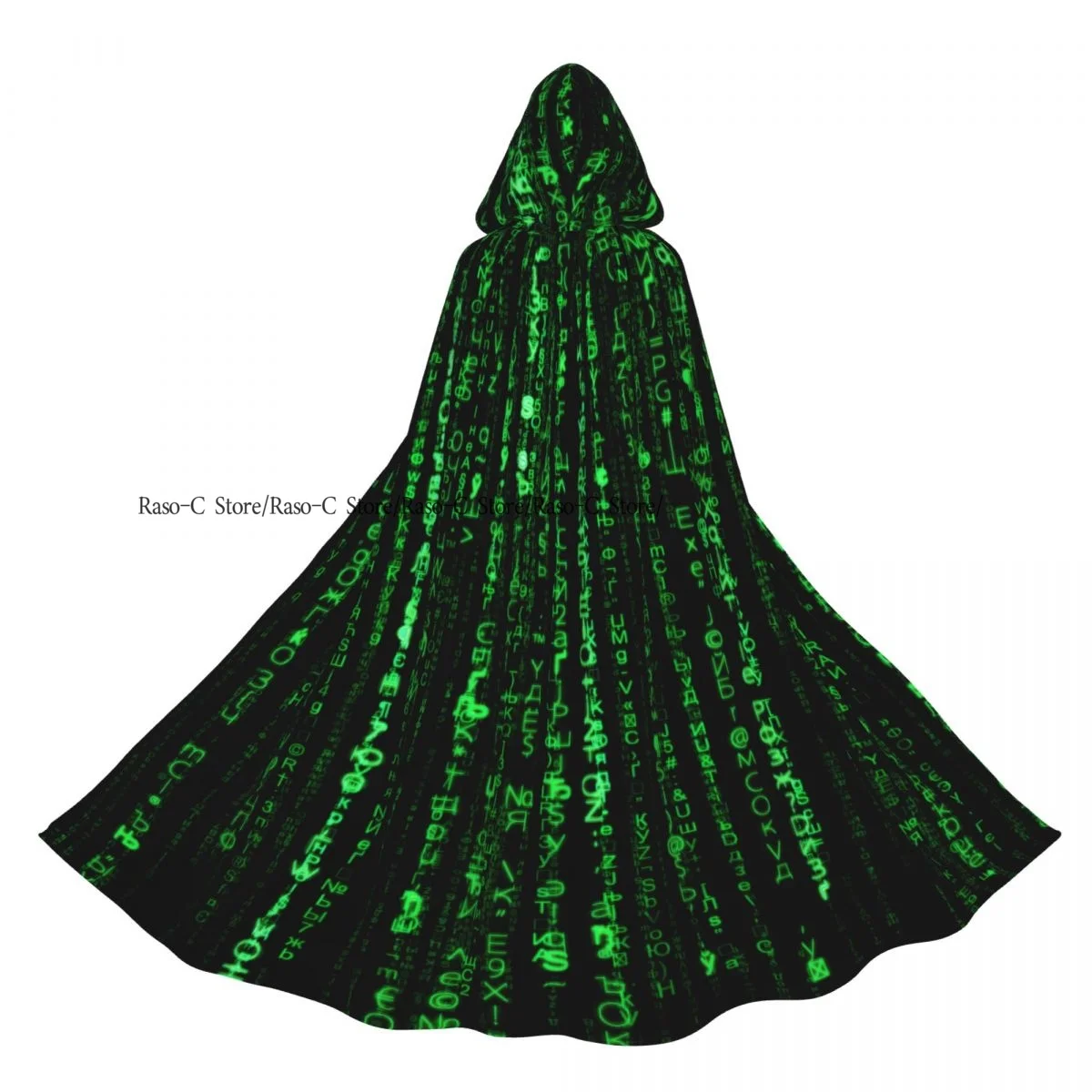 

Unisex Witch Party Reversible Hooded Adult Vampires Cape Cloak Green Matrix