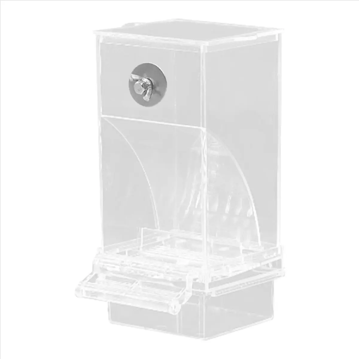 ABZF 2026 Transparent Bird Feeders Automatic Parrot Feeder Drinker Seed Food Container Cage for Small and Medium Parakeets