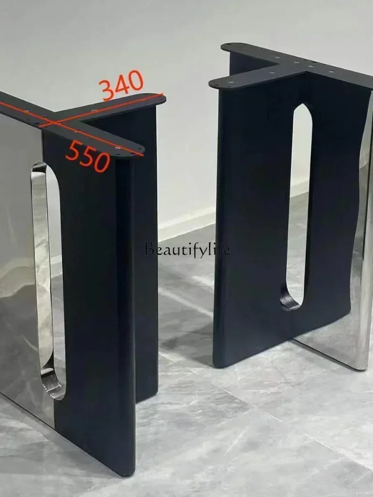 Stainless Steel Table Support Stone Plate Long Table Marble Table Leg Shelf