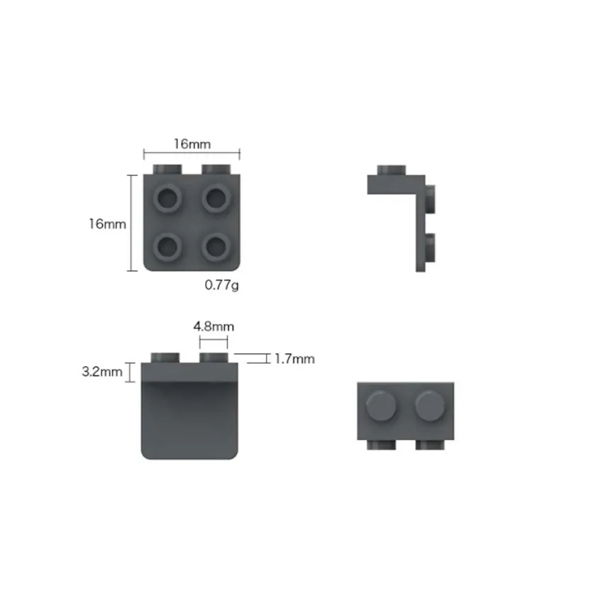 1 Pcs Buildings Blocks 44728 92411 21712 Bracket 1 x 2 - 2 x 2 Collections Bulk Modular GBC Toy For High-Tech MOC Set