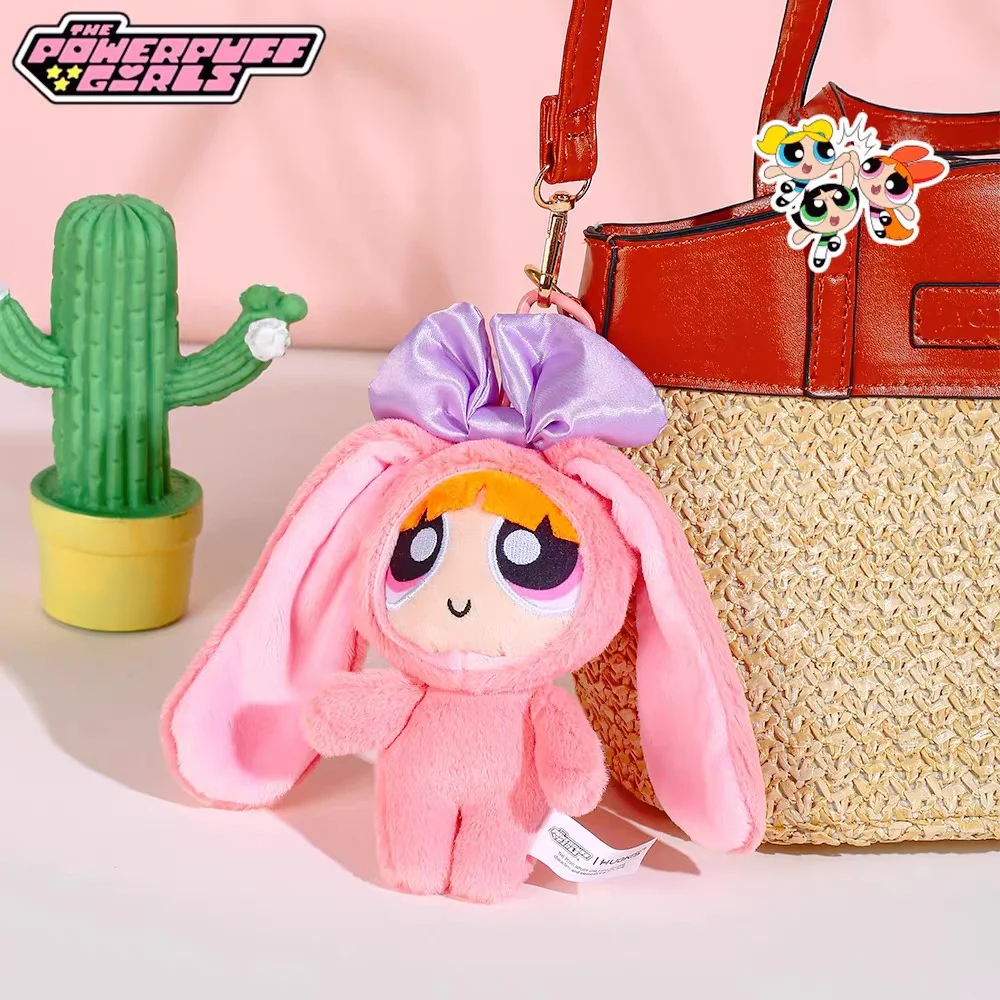 Kawaii Original Anime Powerpuff Mädchen Blasen Samt Puppe Cartoon Buttercup Frauen Rucksack Dekoration Puppen Spielzeug Student Geschenke