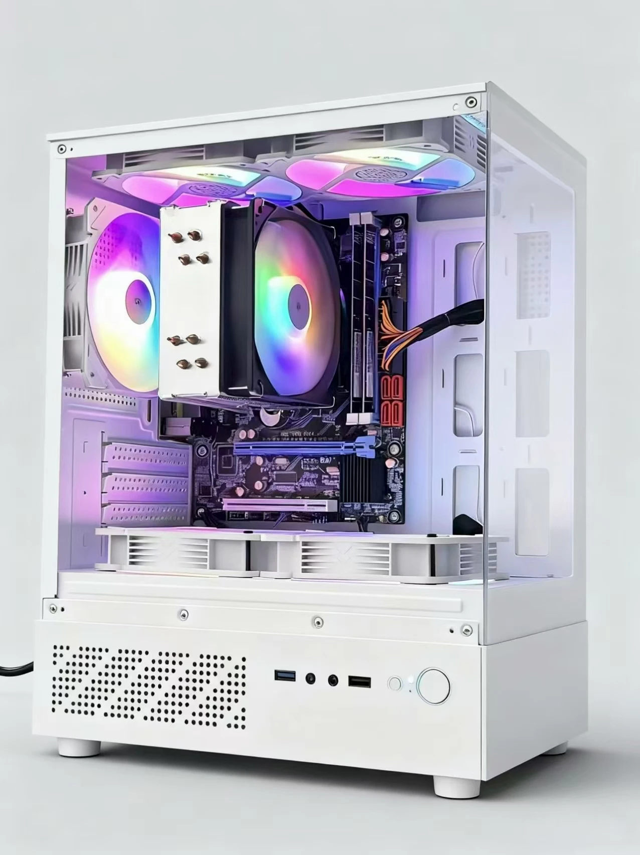 لعبة سطح المكتب المضيف Core I3 I5 I7 CPU 8G RAM 120GB 256GB 512GB SSD توريد الكمبيوتر المكتبي للألعاب مع بطاقة الرسومات