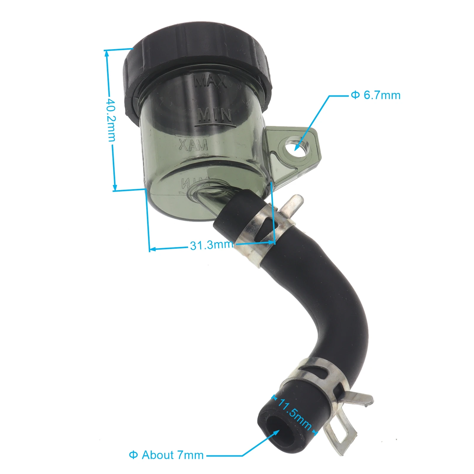 Black Motorcycle Retro Disc Brake Fluid Reservoir Tank Oil Cup