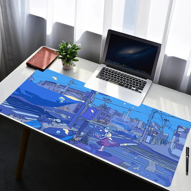 

Gaming Mouse Pad Computer Desk Mat Table Underwater World Keyboard Pad Laptop Rubber Non-slip Portable Back Mousepad Cushion
