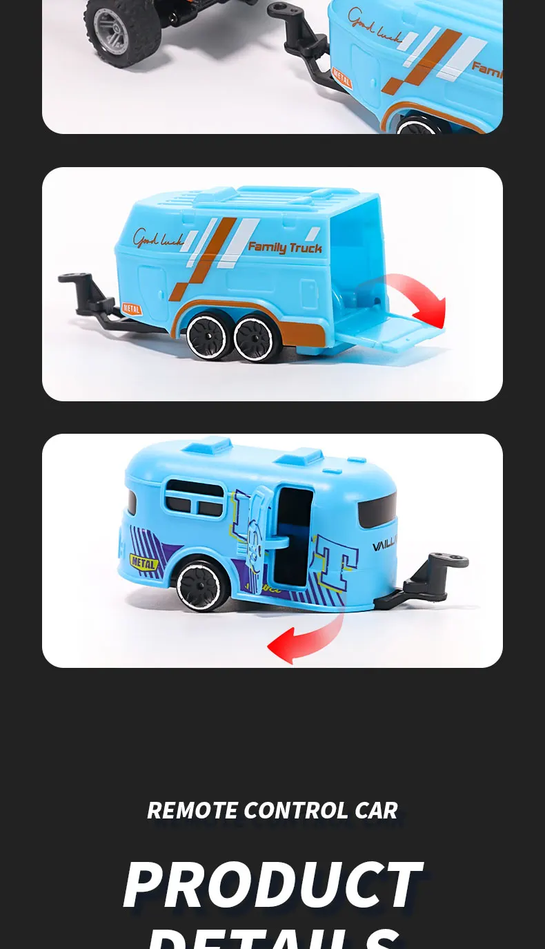 1/64 RC Car 2.4G Remote Control Mini Speed Off-road Climbing Car Alloy Desktop Vehicle with LED Light Toy for Kids Small Gifts