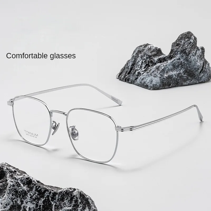 

VOSUN New Fashion Titanium Glasses Men Retro Polygon Retouch Face Optical Prescription Eyeglasses Frames Women 19031