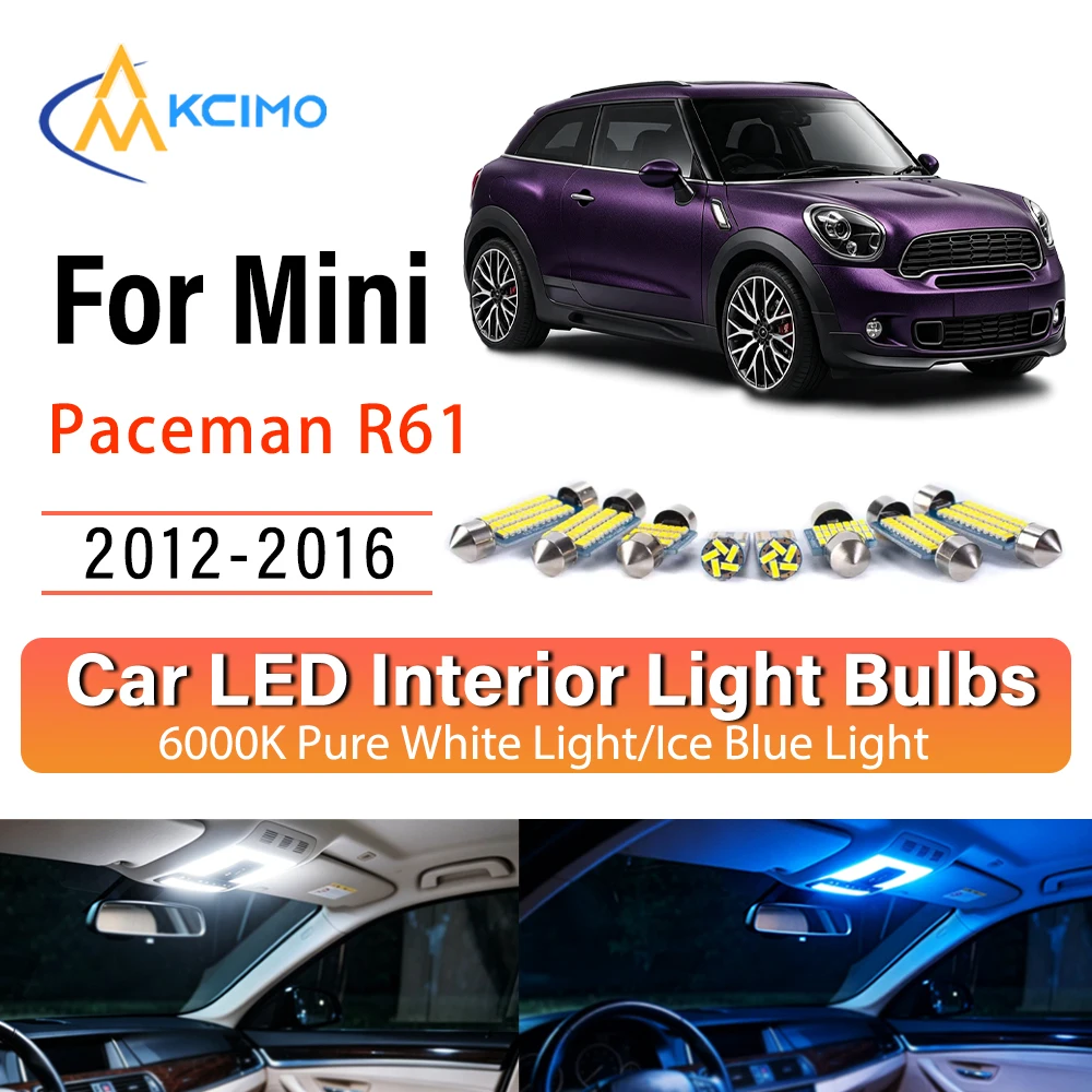 Cozy LED Interior Lights For Mini Paceman R61 2012-2016 Premium, Quick Setup Blue Light, White Light Kit Sturdy